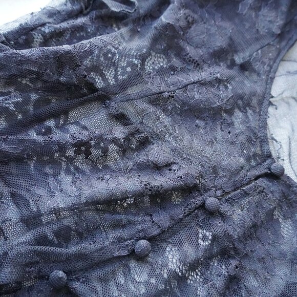 Free People Bella Lace Top – Black Sheer Lace, Size Small - Picture 6 of 11